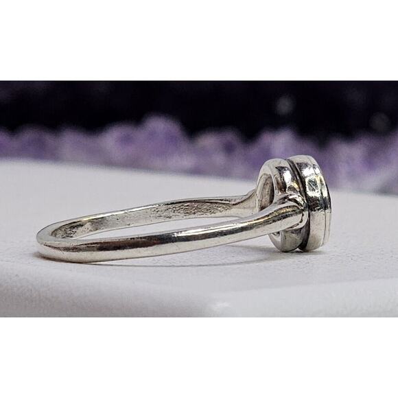 Vintage 925 Sterling Silver Bezel Set Blue Topaz Ring Size 9.5 - Picture 3 of 8